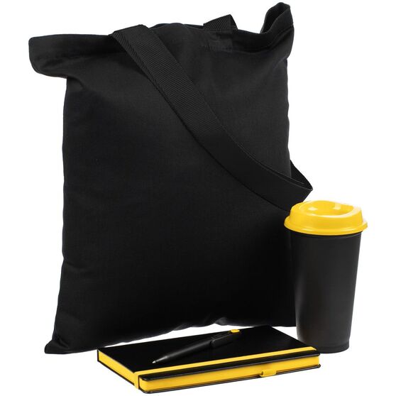 Набор Velours Bag, черный с желтым-1
