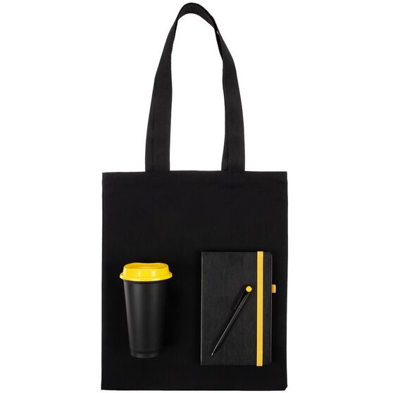 Набор Velours Bag, черный с желтым-2