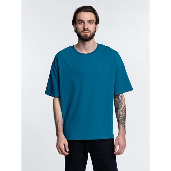 Футболка унисекс оверсайз Crosstown, бирюзовая (морская волна)-9
