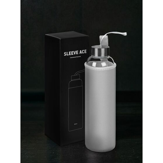 Бутылка для воды Sleeve Ace, серая-8