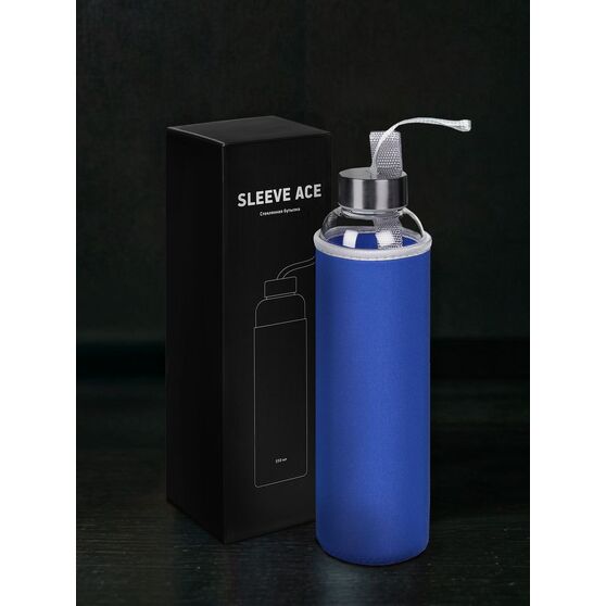 Бутылка для воды Sleeve Ace, синяя-8