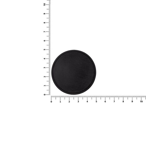 Лейбл из ПВХ Dzeta Round, L, черный-2