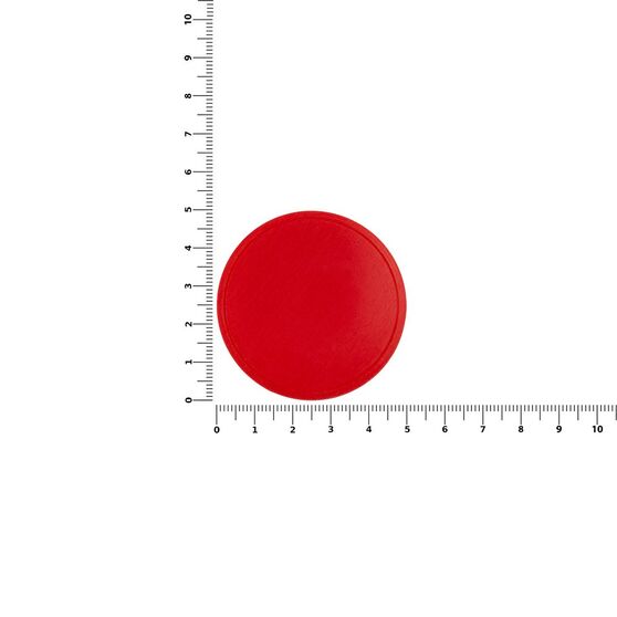 Лейбл из ПВХ Dzeta Round, L, красный-2