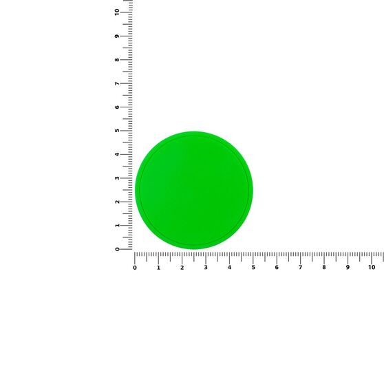 Лейбл из ПВХ Dzeta Round, L, зеленый неон-2