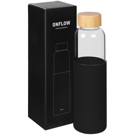 Бутылка для воды Onflow, черная-7