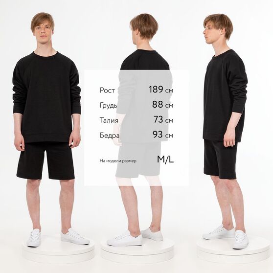 Свитшот унисекс S1, черный-7