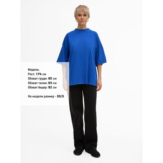 Футболка унисекс оверсайз T1, синяя-10