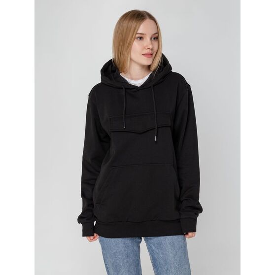 Худи унисекс с карманом на груди Chest Pocket, черное-8