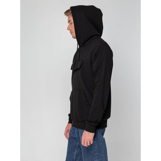 Худи унисекс с карманом на груди Chest Pocket, черное-14
