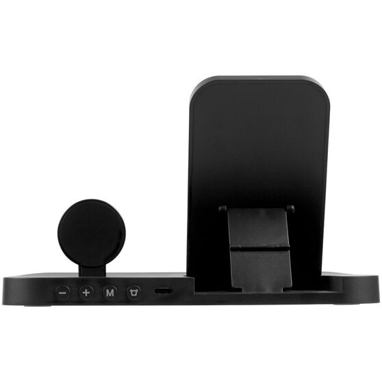 Зарядная станция с часами Clock Nest, черная-7