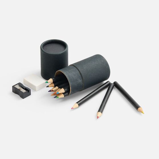 Набор цветных карандашей Pencilvania Tube Plus, черный-1