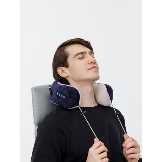 Дорожная подушка-массажер inRelax, синяя-12