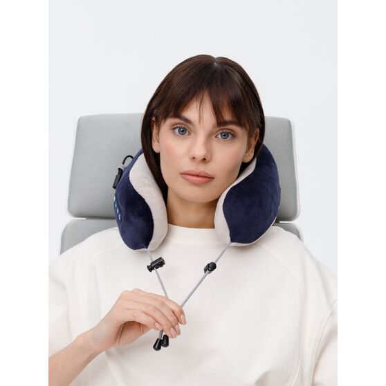 Дорожная подушка-массажер inRelax, синяя-20