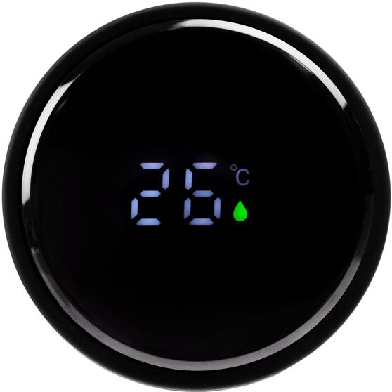 Смарт-бутылка с заменяемой батарейкой Long Therm Soft Touch, черная-6