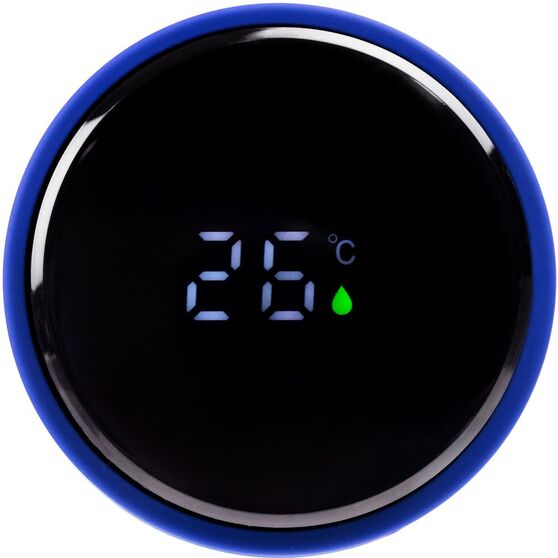 Смарт-бутылка с заменяемой батарейкой Long Therm Soft Touch, синяя-6
