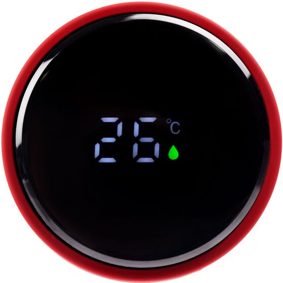 Смарт-бутылка с заменяемой батарейкой Long Therm Soft Touch, красная-6