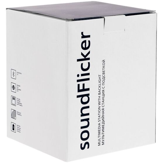 Беспроводная колонка с подсветкой soundFlicker, черная-7