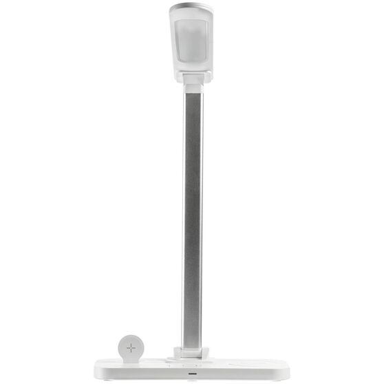Настольная лампа с беспроводной зарядкой Power Light, белая-4