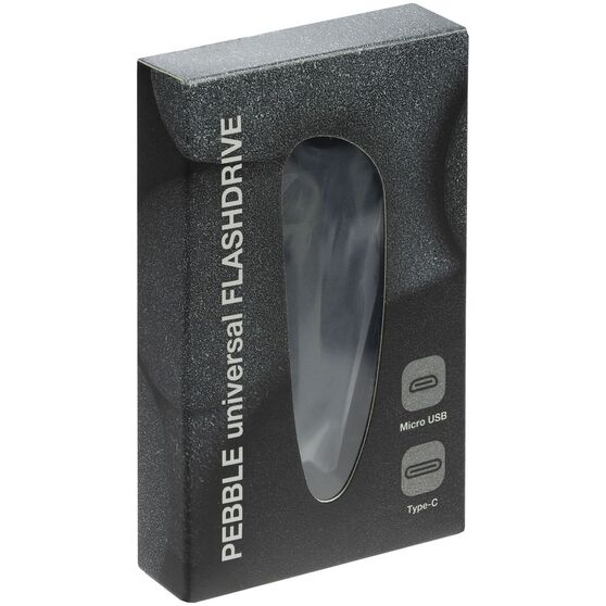 Флешка Pebble Universal, USB 3.0, серо-синяя, 32 Гб-7