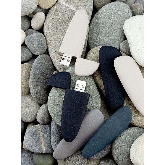 Флешка Pebble Universal, USB 3.0, серо-синяя, 32 Гб-11
