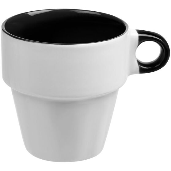 Набор из 4 кружек Inset с подставкой, черный-3