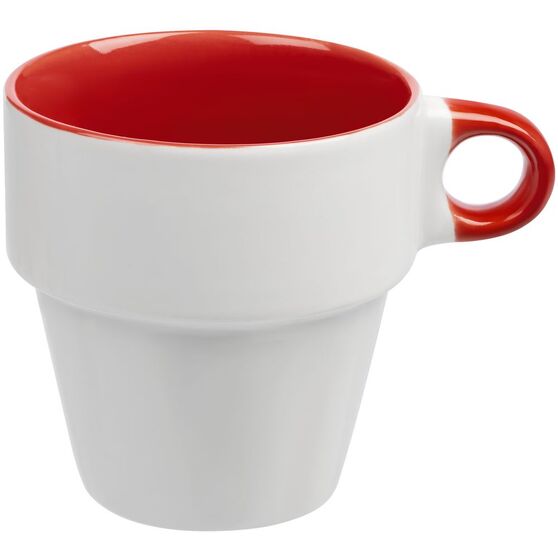 Набор из 4 кружек Inset с подставкой, красный-3