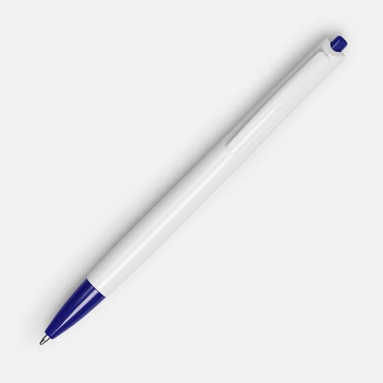 Ручка шариковая Tick, белая с синим-2