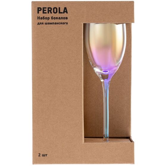 Набор из 2 бокалов для шампанского Perola-3