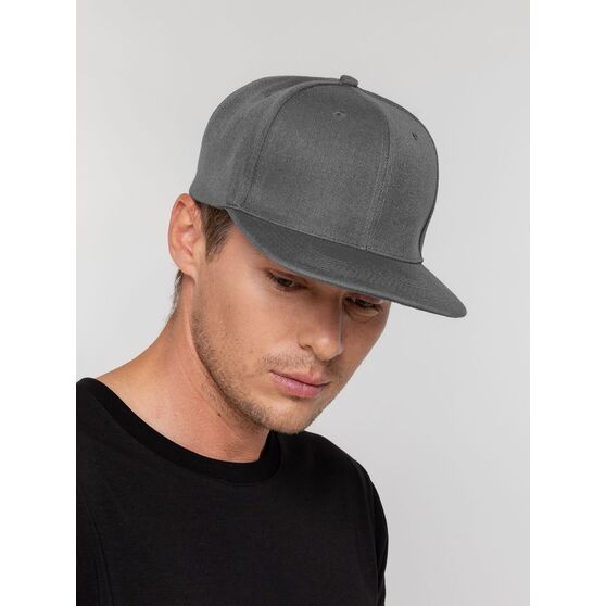 Бейсболка Snapback с прямым козырьком, серая-4