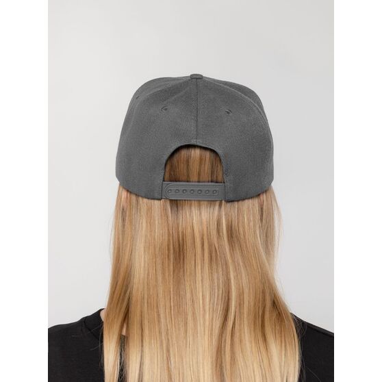Бейсболка Snapback с прямым козырьком, серая-7