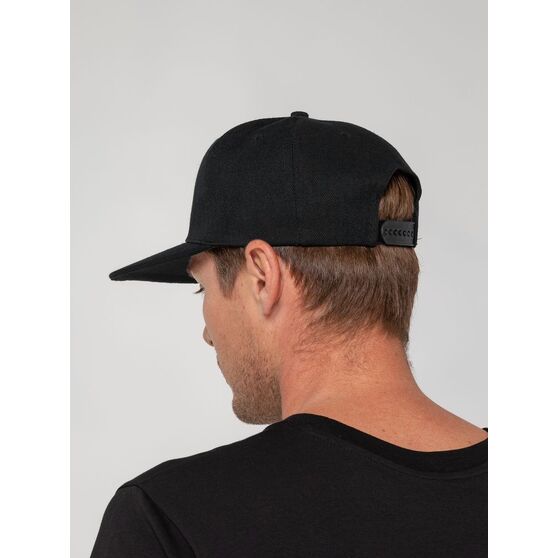 Бейсболка Snapback с прямым козырьком, черная-5