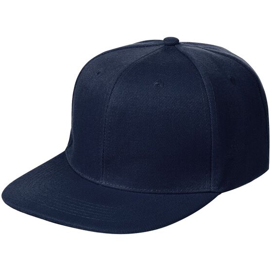 Бейсболка Snapback с прямым козырьком, темно-синяя-1