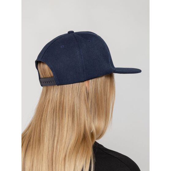 Бейсболка Snapback с прямым козырьком, темно-синяя-6