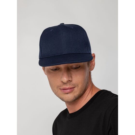 Бейсболка Snapback с прямым козырьком, темно-синяя-7