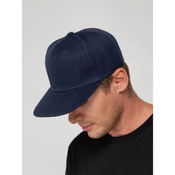 Бейсболка Snapback с прямым козырьком, темно-синяя-8