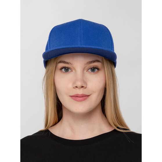 Бейсболка Snapback с прямым козырьком, ярко-синяя-4