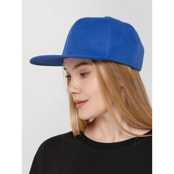 Бейсболка Snapback с прямым козырьком, ярко-синяя-5