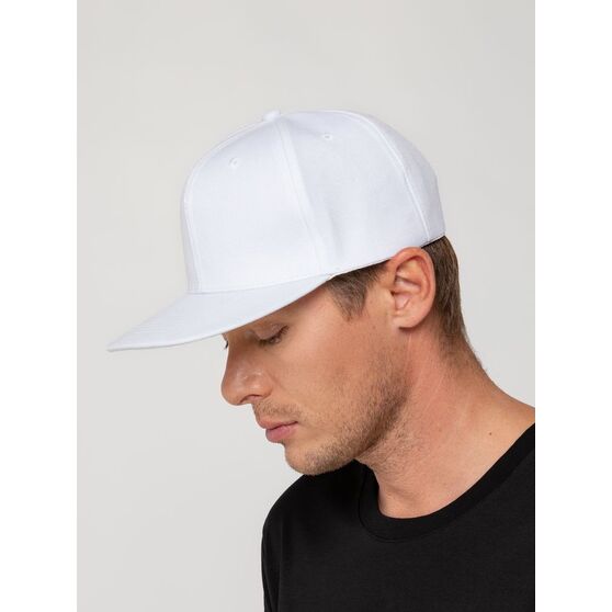 Бейсболка Snapback с прямым козырьком, белая-7