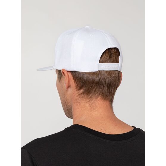 Бейсболка Snapback с прямым козырьком, белая-8