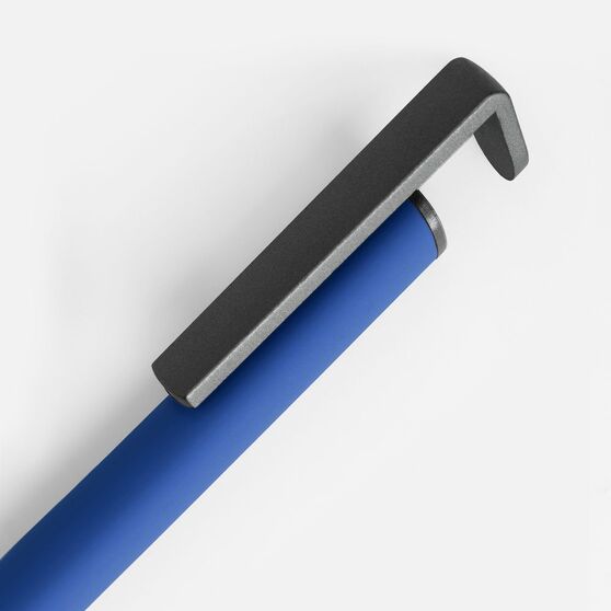 Ручка шариковая Standic с подставкой для телефона, синяя-3