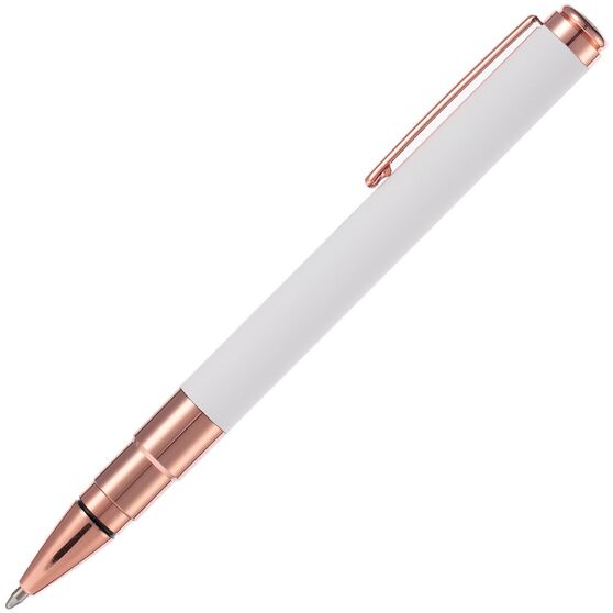 Ручка шариковая Kugel Rosegold, белая-4
