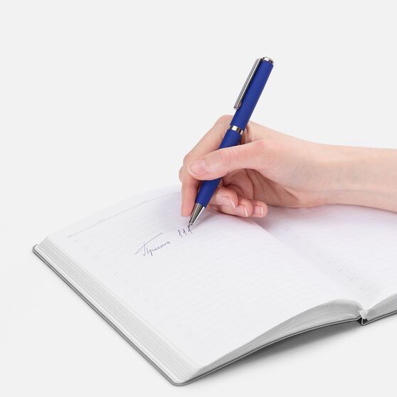 Ручка шариковая Inkish Chrome в футляре, синяя-4