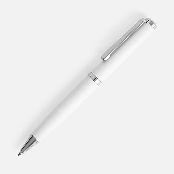 Ручка шариковая Inkish Chrome в футляре, белая-1