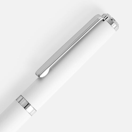 Ручка шариковая Inkish Chrome в футляре, белая-3