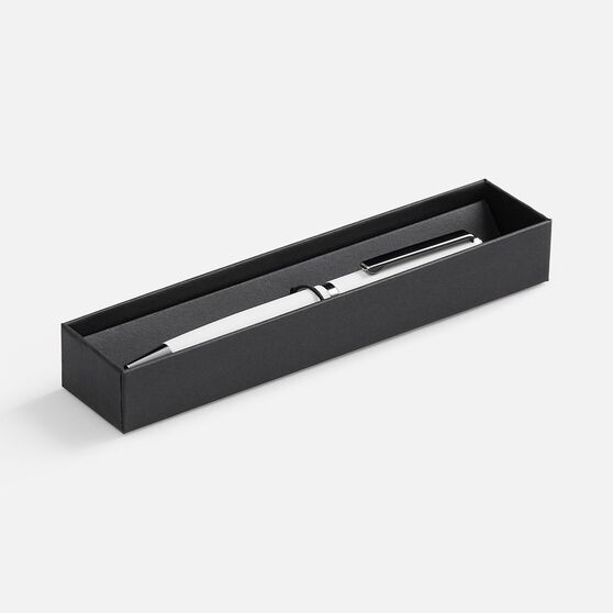 Ручка шариковая Inkish Chrome в футляре, белая-5