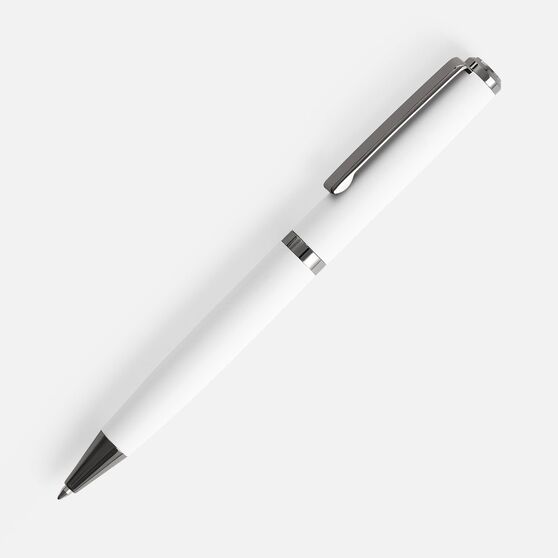 Ручка шариковая Inkish Gunmetal в футляре, белая-1