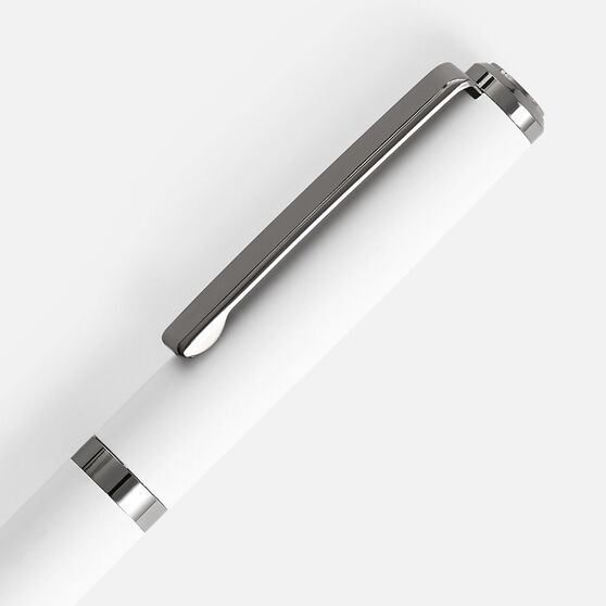 Ручка шариковая Inkish Gunmetal в футляре, белая-3