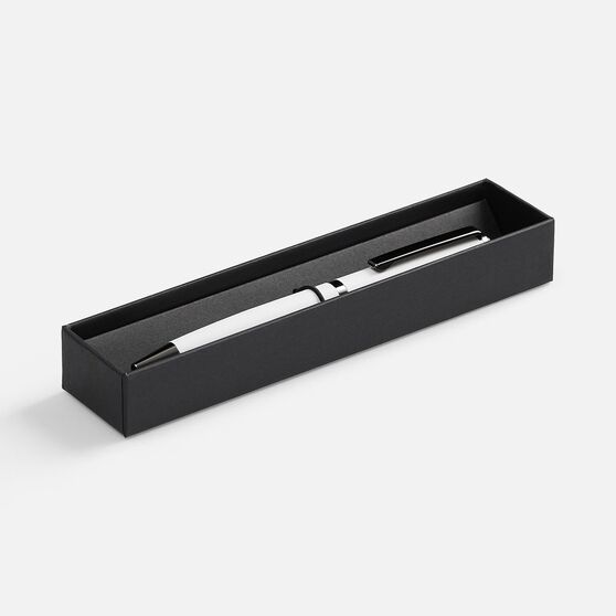 Ручка шариковая Inkish Gunmetal в футляре, белая-5