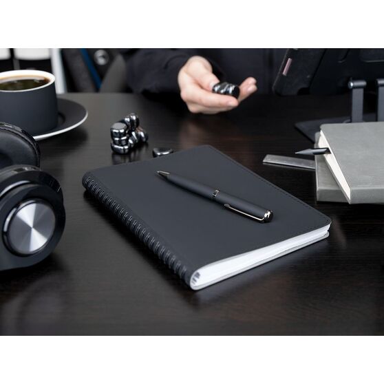 Ручка шариковая Inkish Gunmetal в футляре, белая-7
