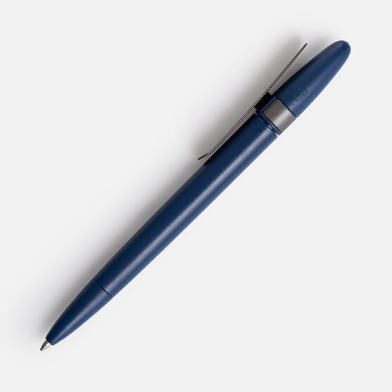 Ручка шариковая Prodir DS5 TSM Metal Clip, синяя с серым-2